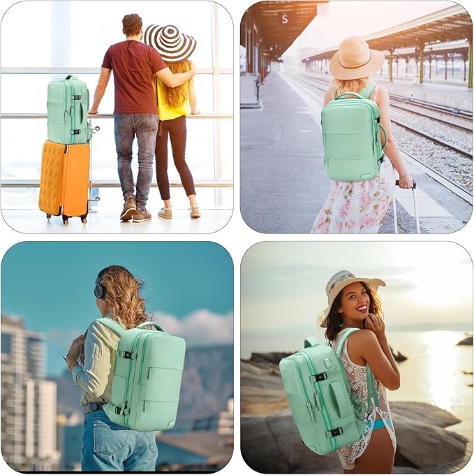 Carry On Backpack, 42L Flight Approved Travel Backpack for Men Women,Airline Approved Gym Backpack Waterproof Business Laptop Daypack Laptop Backpack,Casual Daypack for Business Weekend Hiking