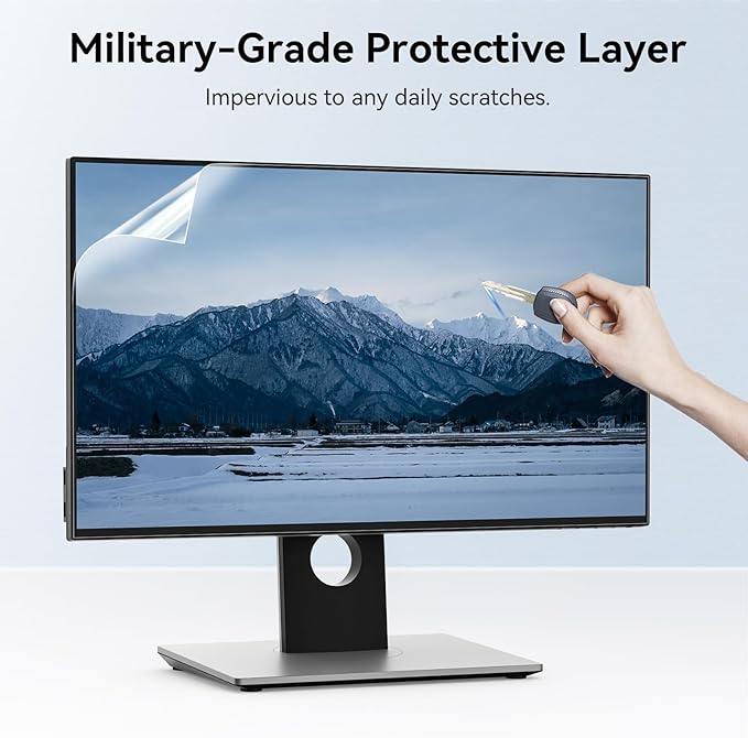 [2-Pack] 27 Inch Anti Blue Light Anti Glare Computer Screen Protector for 16:9 Widescreen Monitor, Removable Anti-Scratch Anti-UV Blocking Screen Filter, Eye Protection Reduce Eye Fatigue and Strain