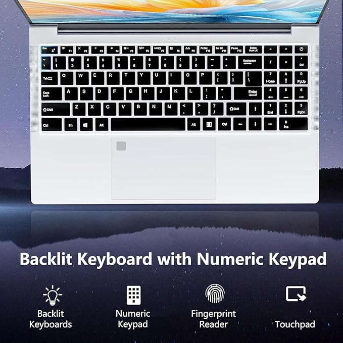 2025 Gaming Laptop i7 1195G7(Beat Core i7-1165G7/i7-1185G7), 15.6" Laptop Computer, 32GB 1TB SSD FHD 1920 * 1080 Display, Fingerprint Unlock Backlit Keyboard RJ45 HDMI 180 Angle Opening Gamer Laptops