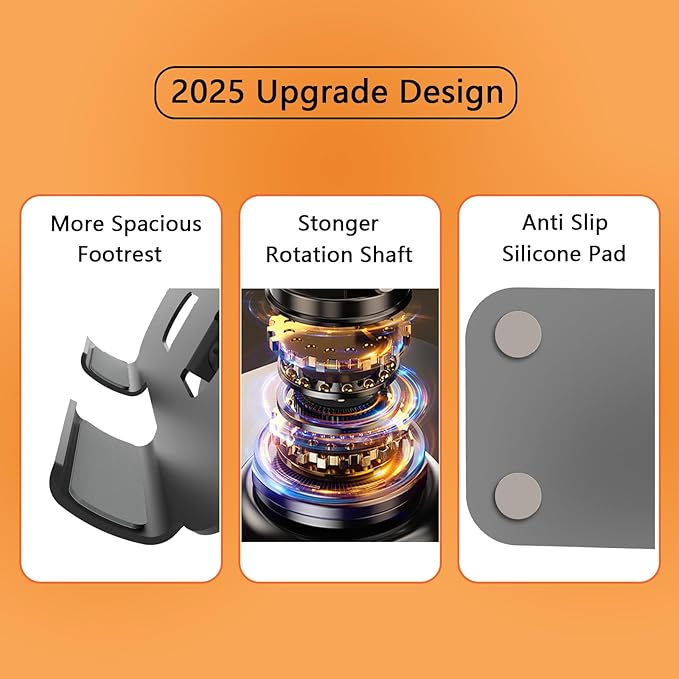 Larger Metal Tablet Stand, Adjustable 360° Rotation Tablet Holder Compatible with 4-16" Tablet Such as iPad Pro, iPad Air, iPad Mini, Tab S10 Ultra, Grey