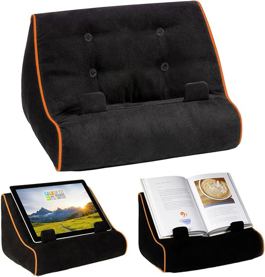 Gifts for Readers & Writers Book Couch iPad Stand | Cushioned Tablet Stand & Book Holder| Reading Pillow for Bed Time | Tablet Lap Rest Cushion | A Fun Gift for Book Lovers