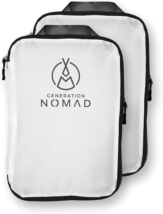 Generation Nomad Compression Packing Cubes for Travel | Best Compression Packing Cubes | Set of 2 BLACK