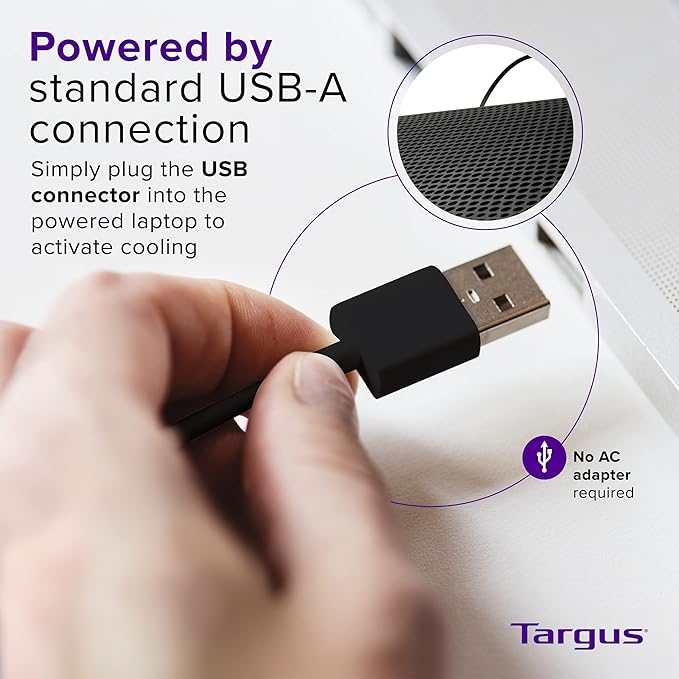 Targus Chill Mat for up to 16-Inch Laptop, Black (PA248U5)