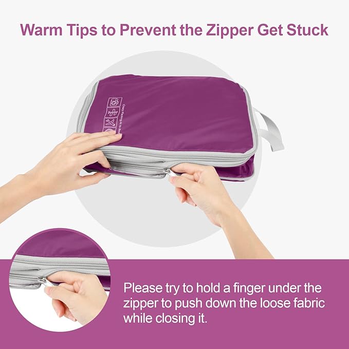 Cambond Compression Packing Cubes for Travel Women - Travel Bags Luggage Organizers Travel Essentials Compression Cubes for Travel Carry on Suitcases Organizer