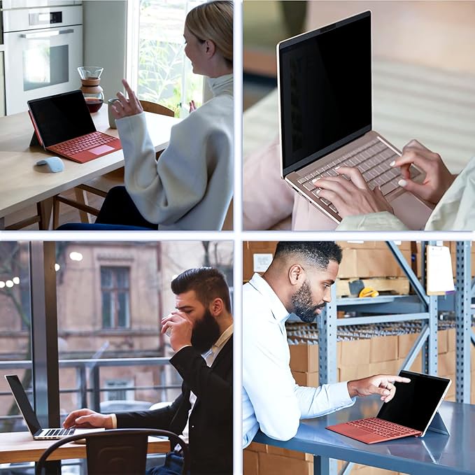 Magnetic Privacy Screen for Surface Laptop 6/5/4/3/2/1 13.5 Inch, Removable Anti Blue Light Glare Filter, Black Security Private Apy Block Protector