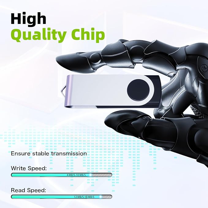 32GB Flash Drive 10 Pack, Wooolken USB 2.0 Thumb Drive Bulk Pen Drive Metal Swivel Memory Stick 32 GB 10 Colors Multipack Value Zip USB Drives with Lanyard