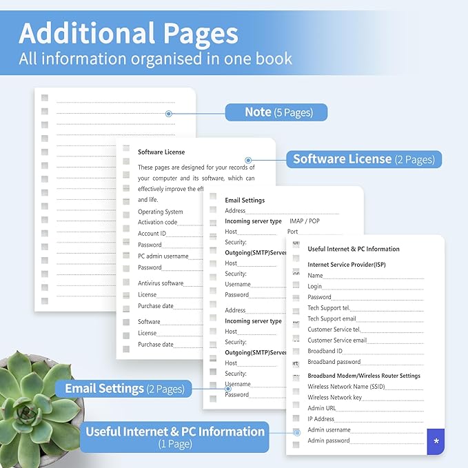 Small Password Book with Alphabetical Tabs, Password Keeper Book for Seniors, Individual & Colorful Tabs, Spiral Hardcover Password Notebook Small for Website Logins, 4.7" x 5.8", Blue