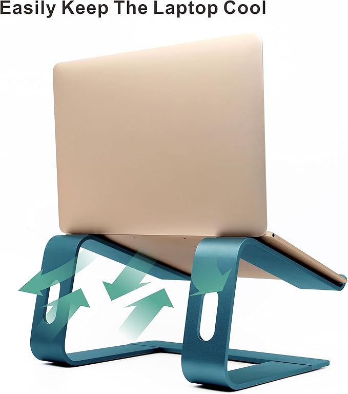 Laptop Stand,Ergonomic Aluminum Laptop Mount,Detachable Laptop Riser,Notebook Holder Compatible with MacBook Pro/Air HP Lenovo Samsung,Dell,All 10-17.3" Laptops (Deep Sea Blue)