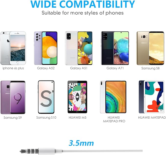 2 Pack Wired iPhone Earbuds/Headphones/Earphones with 3.5mm Wired [MFi Certified] with Mic, Volume Control Compatible with iPhone,iPad,iPod,Computer,MP3/4,Android Most 3.5mm Audio Devices