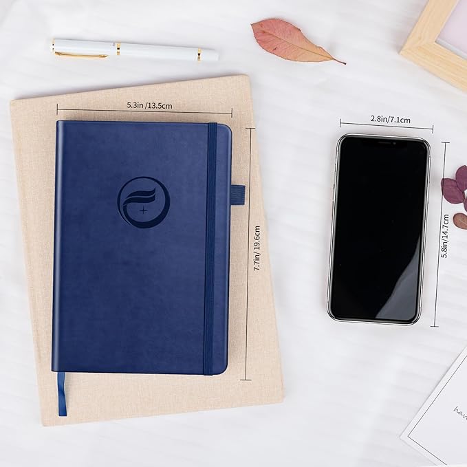 Password Book with Alphabetical Tabs, Password Keeper Book for Seniors, Hardcover Password Notebook for Individual & Colorful Tabs, Password Organizer for Website Logins, 5.3" x 7.7", Navy Blue