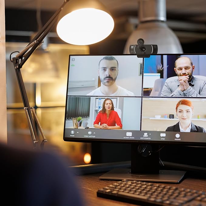 Webcam Cover for Logitech C920x HD Pro Stream Webcam - Premium Silicone Privacy Shutter Case for Logitech C920 C922 C930 Series Web Camera Lens, (1 Pack, Black)