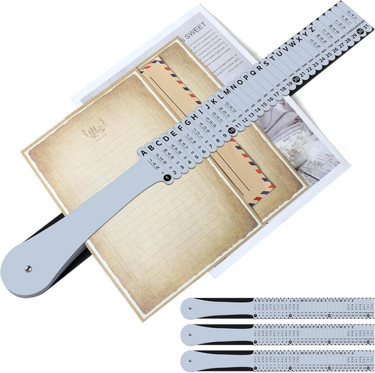 PerKoop Plastic Document Sorter Alphabetical File Organizer Compact Upright Space Saving Paper Organizer for File Office, Grey, 2.52 x 23.5 inches(2 Sets)