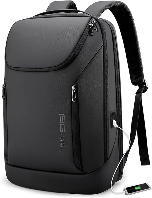 BANGE Business Smart Backpack Waterproof fit 15.6 Inch Laptop Backpack with USB Charging Port,Travel Durable Backpack
