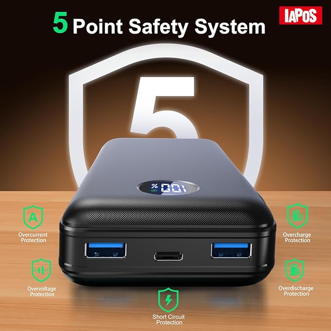 Portable Charger 40000mah Power Bank, USB-C (22.5W) Fast Charging Battery Pack Portable Phone Charger for iPhone 16 Pro/16/15/14/13 Series, Android Samsung Galaxy, Battery Bank for Travel Camping