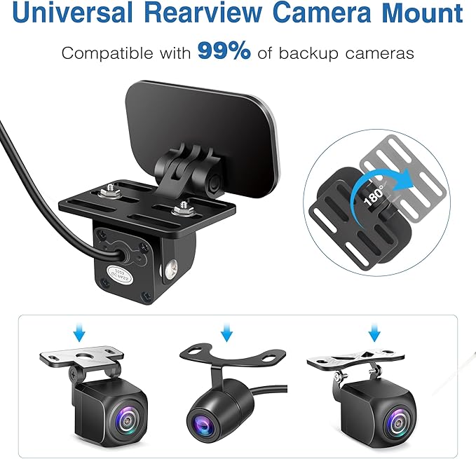 Carplay Mount(2Pack),Backup Camera Monitor Mount,Baby Car Camera Holder for Rohent,Car Play Screen Bracket for Carpuride,Rearview Back up Camera Monitor Windshield Suction Cup Stand,Car Stereo Holder