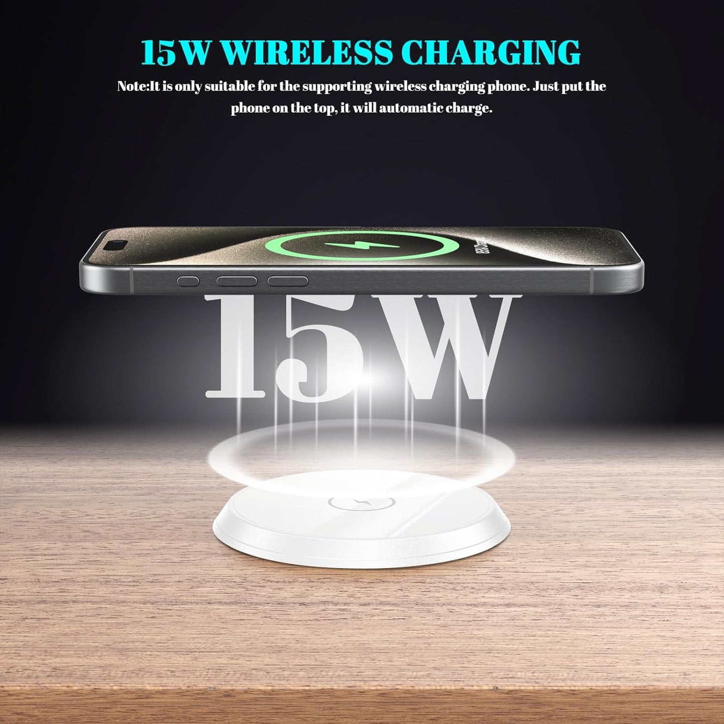 PD 20W USB C Desk Power Grommet with 15W Wireless Charger Cover, Recessed Power Strip with 18W USB A and 2 AC Outlets,Hidden Power Outlets with 6FT Cords for Office, Home, Conference(White)