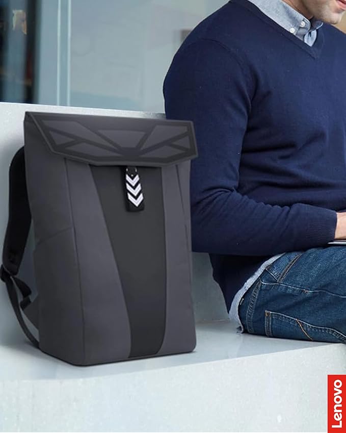 Lenovo Legion Gaming Backpack GB400 for Computers Up to 16 Inch - Lightweight Water Repellant Bag with Multiple Pockets, & Superior Valuables Protection for Gamers (Black)