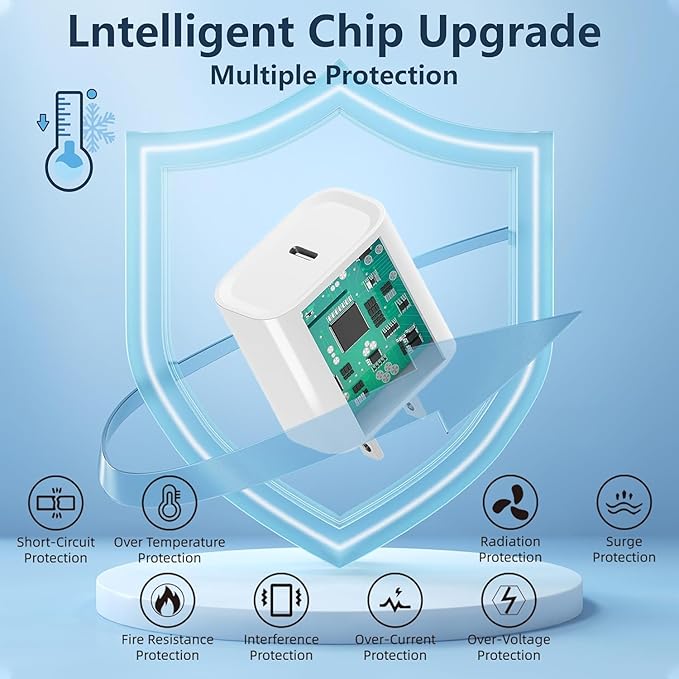 iPhone 16/15 Charger Fast Charging, 2Pack 10FT Long USB C to C Apple Fast Charging Cable Cord with 20W PD USB C Fast Charger Block for iPhone 16/15/15 Pro/15 Pro Max/15 Plus,iPad 12.9/11/10.9/Air 5/4