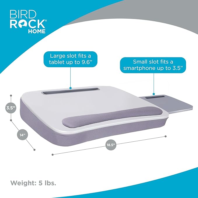 Sofia + Sam Multi Tasking Lap Desk (Silver) | Supports Laptops Up to 15 Inches