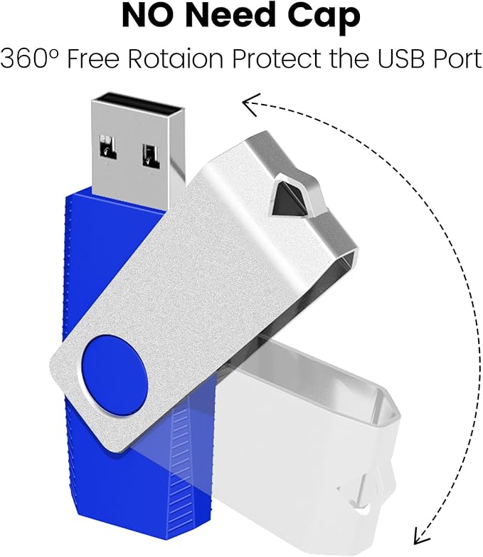 EASTBULL 100 Pack of Flash Drives 8GB, Bulk USB 2.0 Flash Drives Pack USB Drives Bulk Thumb Drives in Bulk with 100 Strings and Labels (8 GB)