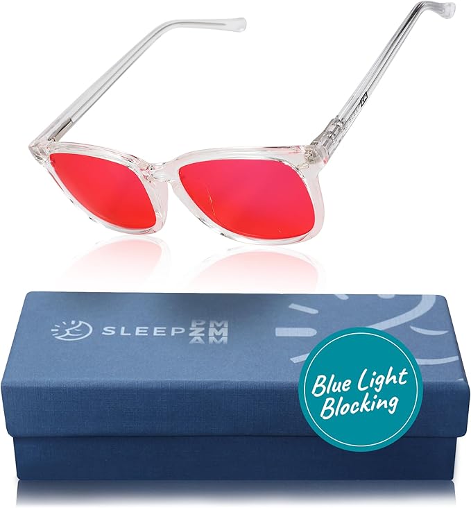 Blue Light Blocking Glasses for Women + Men - Better Sleep + Anti Eye Strain Protection - Computer Screens & Gaming