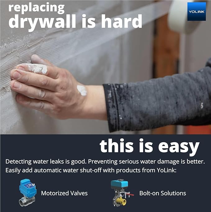 YoLink Water Leak Starter Kit: Hub + 6 Leak Sensor 1 (Silent), LoRa Long-Range, App/SMS/Email Alerts, D2D Offline Triggers, 2 AAA Up to 5-Year Battery, Works with Alexa/IFTTT/Home Assistant