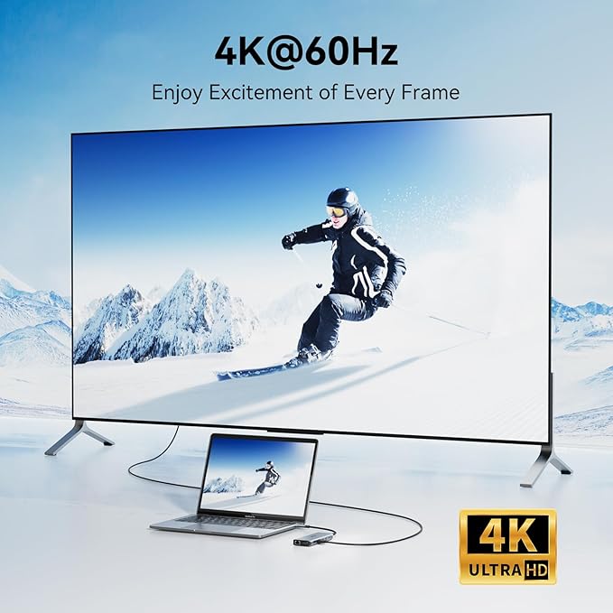 USB C Laptop Docking Station Dual Monitor, 14 in 1 Docking Station 3 Monitors Multiport Adapter with 2 HDMI 4K, VGA, RJ45 Ethernet, 10 Gbps USB C/A, 100W PD, SD/TF, 3.5MM Audio&Mic for Dell HP Lenovo