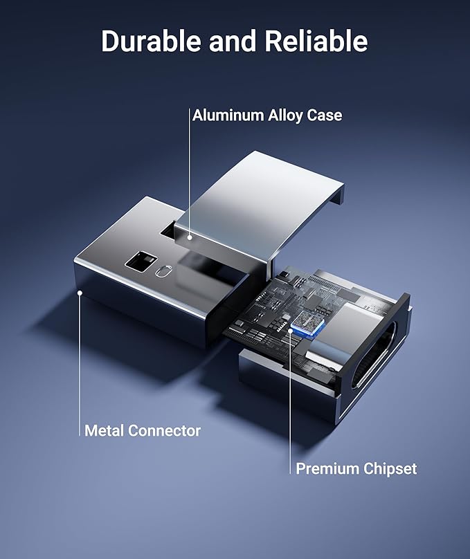 Syntech USB C Female to USB A Male Adapter 3 Pack, Type C Charger Cable Power Adapter Compatible with iPad Air 7, iPhone 17/16/15/14 Pro Max, Apple Watch Series 10/9/8, Samsung Galaxy S20 etc, Silver