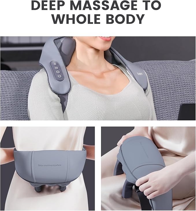 Breo N5 Mini Neck Massager with Heat, Electric Massager for Neck & Shoulder, Shiatsu Shoulder Massager