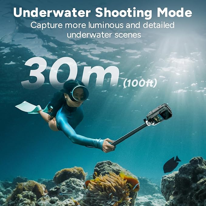 SJCAM C300 Vlogging Combo, 4K Pocket Action Camera,7Hour Power,6-Axis Stabilization,Dual-Touch Screen 154° Wide FOV Video Body Camera,Waterproof,Live Streaming,with Tripod Kits,64G Card,Black