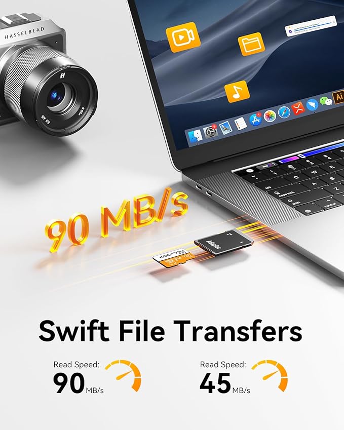 KOOTION 128GB Micro SDXC UHS-I U3 V30 A1 Memory Card - High Speed TF Card for Phone, Camera