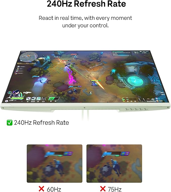 Pixio PX279 Wave Mint Green 27 inch 240Hz Refresh Rate FHD 1080p Resolution Fast IPS Panel 1ms GTG Resonse Time Gaming Monitor with Adaptive Sync