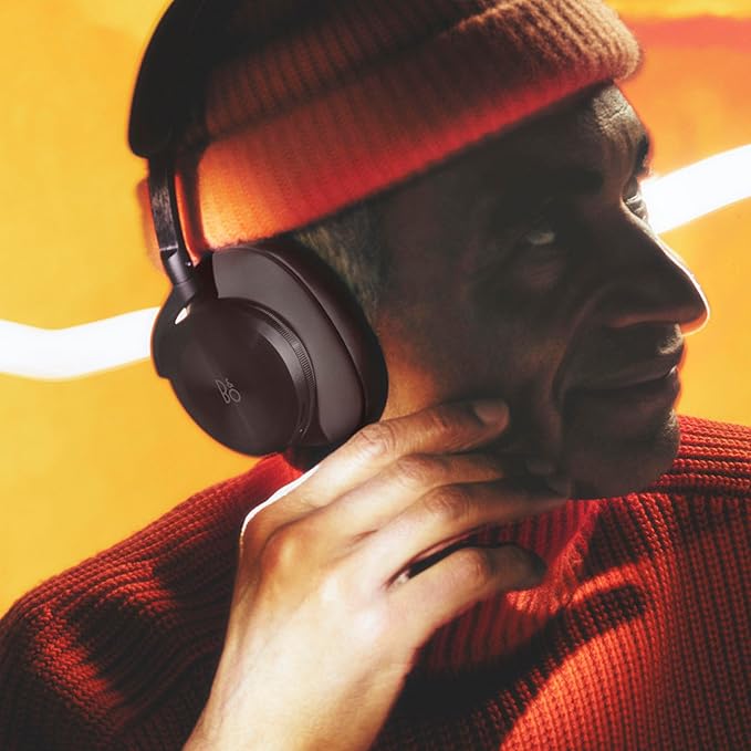 Bang & Olufsen Beoplay H95 Premium Comfortable Wireless Active Noise Cancelling (ANC) Over-Ear Headphones with 38 Hours Battery Life and Protective Carrying Case, Chestnut