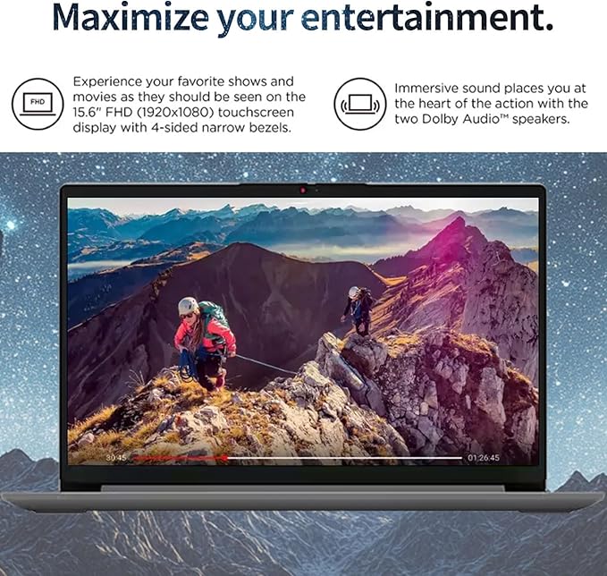 Lenovo IdeaPad 2025 Student Laptop, 15.6" FHD Display, Intel 4-Core CPU, 12GB RAM, 512GB SSD, Wi-Fi 6, Webcam, Windows 11, 1-Year ADP + Office 365 with 1TB Cloud, School & Home Use, w/Cooler Bundle