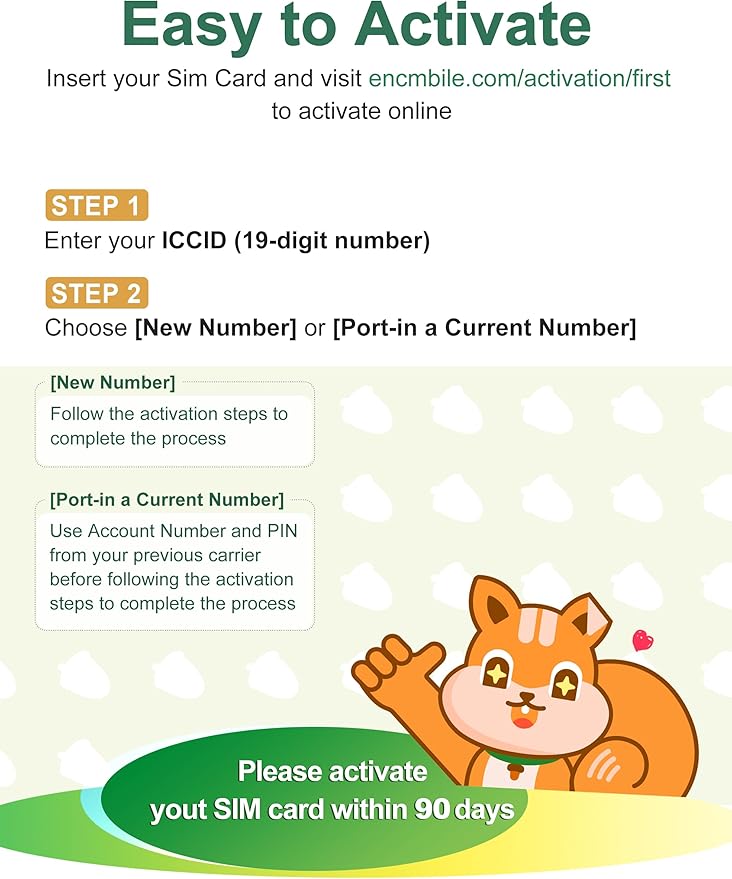 Prepaid SIM Card USA $15/mo - 2GB/Mo. 5G/4G LTE Data + One SIM Dual Number (US & China) + Unlimited US/China/Canada/Mexico Talk & Global Text, Wi-Fi Calling, 3 in 1 SIM Card Included