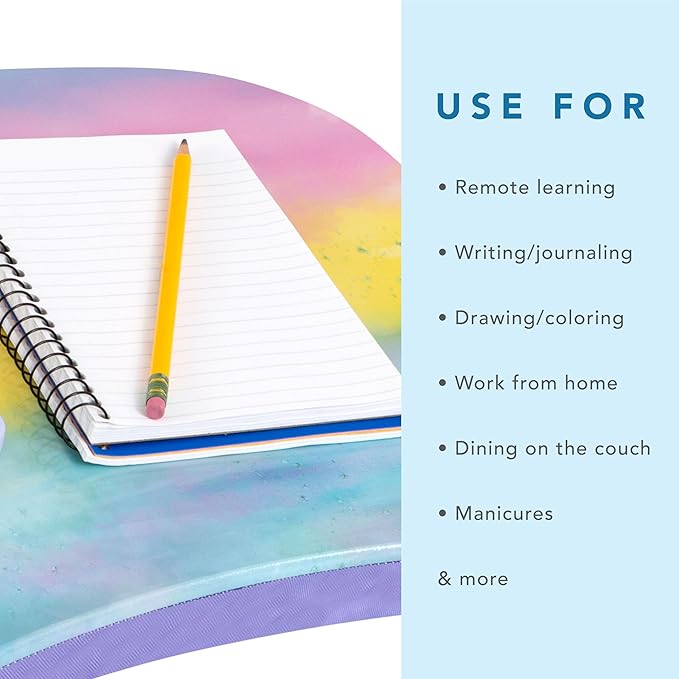 LAPGEAR MyStyle Portable Lap Desk with Cushion - Sunset Watercolor - Fits up to 15.6 Inch Laptops - Style No. 45321