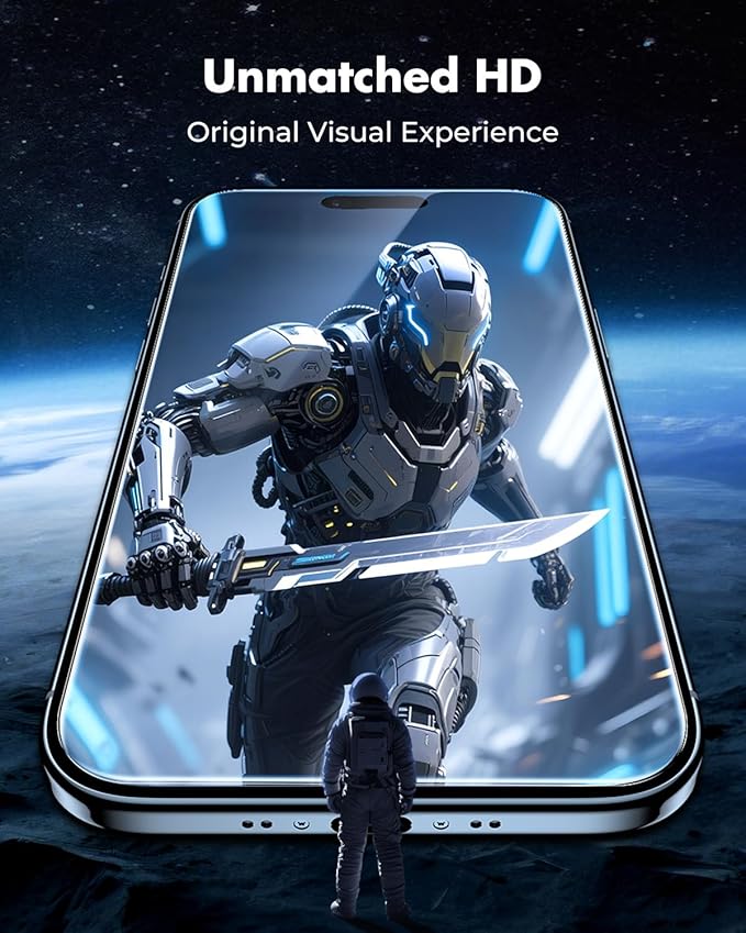 UNBREAKcable 3-Pack Screen Protector for iPhone Air, Double Shatterproof Tempered Glass [Easy Installation Frame] [9H Hardness] [99.99% HD Clear] [Case Friendly] for iPhone 6.5 inch