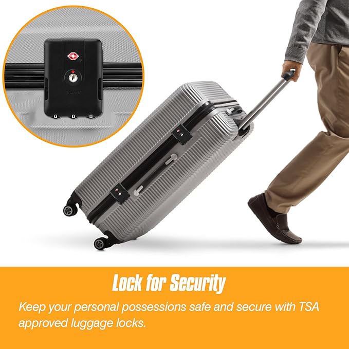 Zoofen 2 Pack Luggage Lock TSA007 Security Lock Suitcase Lock TSA Compatible Travel Luggage Locks(Model C)