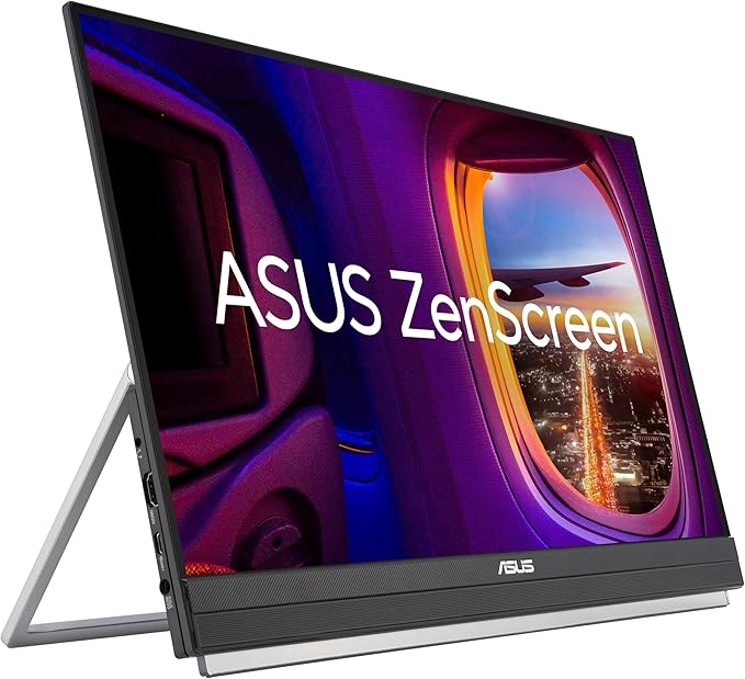 ASUS ZenScreen 22” (21.5 viewable) 1080P Portable Monitor (MB229CF) – Full HD, IPS, 100Hz, USB-C PD 60W, Speakers, Carrying Handle, Kickstand, C-clamp Arm, Partition Hook, Subwoofer, 3 yr Warranty
