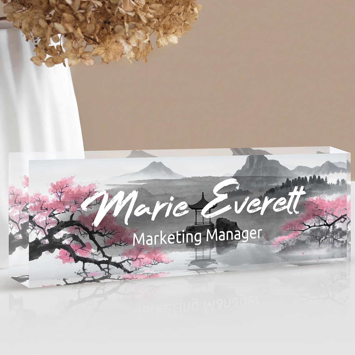 Custom Name Plate for Desk | Personalized Desk Name Plate | Personalized Boss Employee Appreciation Gifts | Acrylic Name Plate Office Desk Accessories