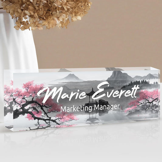 Custom Name Plate for Desk | Personalized Desk Name Plate | Personalized Boss Employee Appreciation Gifts | Acrylic Name Plate Office Desk Accessories