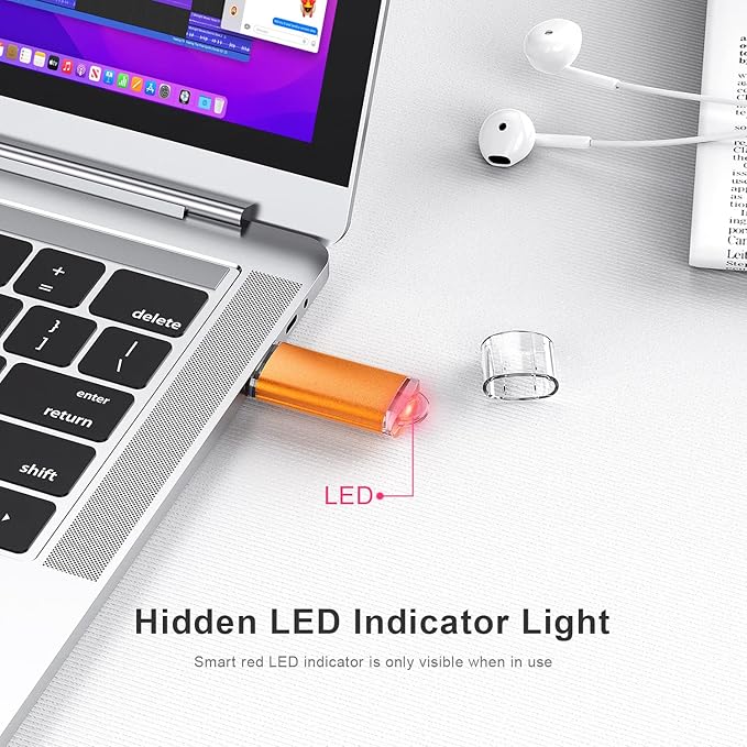 K&ZZ 16GB Flash Drive 10 Pack 16 GB USB Flash Drives Thumb Drive USB Stick 16G Memory Stick USB 2.0 Pen Drive, Multicolored