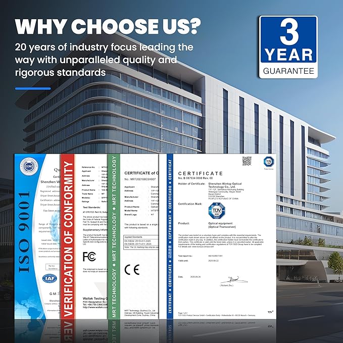 𝟴𝟬-𝗠𝗲𝘁𝗲𝗿 𝟭𝟬𝗚𝗕𝗮𝘀𝗲-𝗧 𝗦𝗙𝗣+ 𝘁𝗼 𝗥𝗝𝟰𝟱 𝗧𝗿𝗮𝗻𝘀𝗰𝗲𝗶𝘃𝗲𝗿,max1.9 Watts,CAT.6a Copper Transceiver, Auto-Negotiation SFP+ Ethernet Module, for Cisco SFP-10G-T-X, Netgear and More