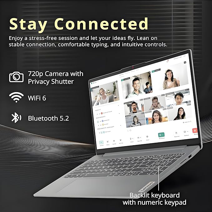 Lenovo New Ideapad Laptop with Microsoft Office 365, AMD Ryzen 5 5625U (Outperforms i7-1260U), 15.6" FHD TN Anti-glare Display, 16GB RAM, 256GB SSD, WiFi 6, Backlit Keyboard, Windows 11 Pro, WOWPC USB