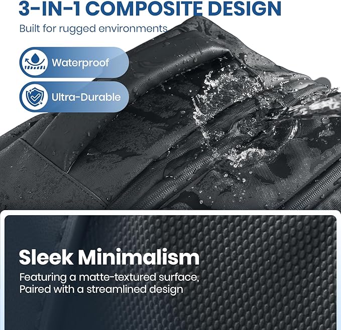 Fanwoli Vacuum Travel Backpack, Carry On Luggage with TSA Lock & Anti Theft Zipper, 60L Expandable Airback with Compression Pump, Waterproof Laptop Bag Ideal for Flight & Business,Black