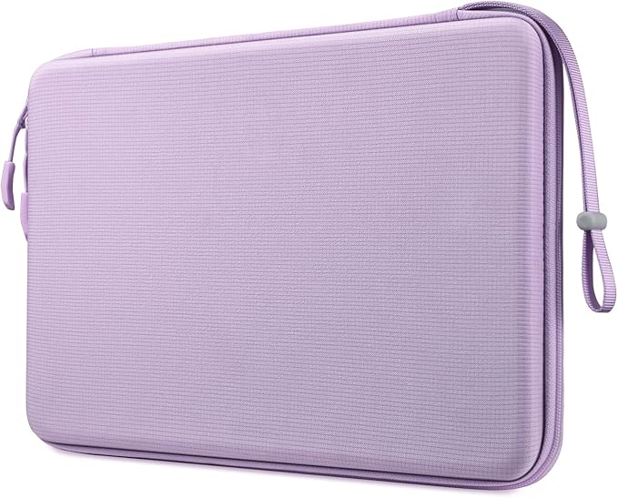FINPAC 15.6-inch Hard Laptop Sleeve Case Compatible with 15.6 Inch Acer Aspire, Shockproof Computer Carrying Case for 15.6 Inch HP Dell Razer Samsung Laptop Chromebook (Lilac)