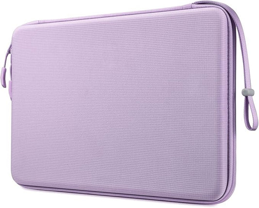 FINPAC 15.6-inch Hard Laptop Sleeve Case Compatible with 15.6 Inch Acer Aspire, Shockproof Computer Carrying Case for 15.6 Inch HP Dell Razer Samsung Laptop Chromebook (Lilac)