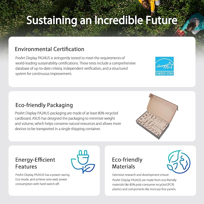 ASUS ProArt Display 24” 4K 12G-SDI HLG Professional Monitor (PA24US) - IPS, UHD (3840 x 2160), 99% Adobe RGB, 95% DCI-P3, ΔE < 1, USB-C, Built-in Motorized Colorimeter, Calman Ready, 3 Year Warranty