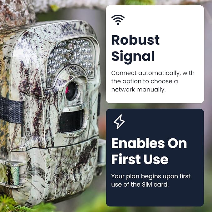 Quad Play 8 GB / 3 Months IoT SIM Card for Unlocked Security, Solar & Hunting Trail Game Cameras, Data Only USA SIM, 4G/5G on AT&T, T-Mobile, Verizon & US Cellular, Triple Cut 3-in-1