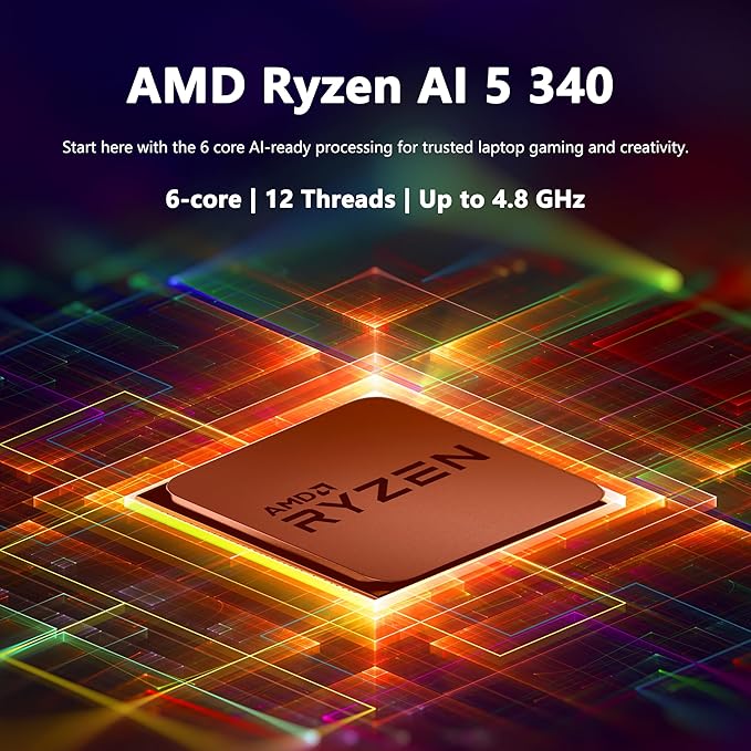 HP OmniBook X Flip 2-in-1 Copilot+ AI PC Laptop | 14" WUXGA Touch 400nits | AMD 6-core Ryzen AI 5 340 (Up to 50 Tops) | 16GB DDR5 1TB SSD | Backlit Wi-Fi6E 5MP IR Camera Poly Win11 w/DLCA Accessory